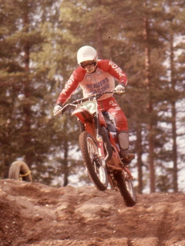 Matti Tarkkonen vauhdissa Hyvinkään MM-250 1978